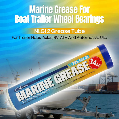 Beefy Marine Wheel Bearing Grease Tube 2 Pack 14 Oz Waterproof High Temperature NLGI 2 Lubricant for trailers