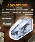 Portable Money Counter With UV Lamp Counts Bills Fast Up To 600 Banknotes Per Minute Lightweight Cash Counter