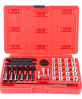 Premium Glow Plug Thread Repair Kit Set 33 Pieces Durable High Grade Steel Diesel Cylinder Head Tool For Engine Fix And Fast Restore, open case