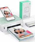 Portable Photo Printer for iPhone Android and Laptop With 54 Sheets 4x6 1 Ink Ribbon AR Video Printing Wireless WiFi Connection