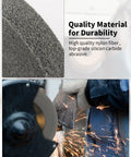 Heavy Duty Six Inch Buffer Wheel Featuring A Tough 180 Grit Polish Pad with durable nylon fiber and silicon carbide for rust removal.