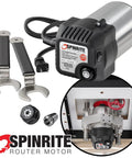 Beefy 3.25HP CNC Router Motor With Soft Start And Variable Speed For Router Lifts, includes ER20 collets and offset wrench set.