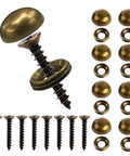 Top Shelf Brass Decorative Screws With Caps For Cabinet Doors And Wood Furniture Straight Up Quality Self Tapping Design Heavy duty brass screws with matching domed caps.