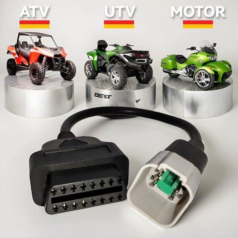 6 Pin To 16 Pin OBD2 Diagnostic Adapter Cable For Motorcycles And Off Road Vehicles With 6 Pin Port, Easy Plug And Play Connector