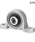 KP08 pillow block bearing with 8mm bore, zinc alloy housing, self-aligning inner bearing; 6 pcs.