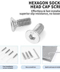 Hexagon socket head cap screw with installation tools for Beefy Heavy Duty Stainless Steel 180 Degree Frameless Shower Door Hinge