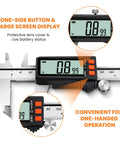 Rechargeable Digital Caliper With Power Display And USB C Charging 6 Inch Caliper With Large LCD Screen for Jewelers