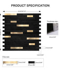 Product specification of Peel And Stick Backsplash Wood And Metal Mosaic Tiles For Kitchen Self Adhesive No Grout No Mess DIY Friendly Budget