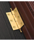 Concealed Rotating Cabinet Door Hinges Brushed Decorative Butt Hinge mounted on wooden cabinet