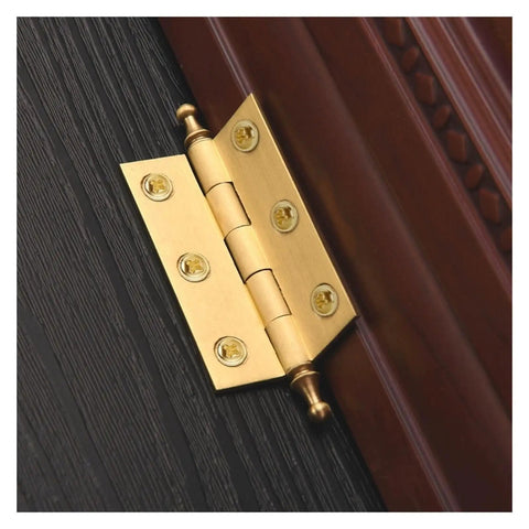 Concealed Rotating Cabinet Door Hinges Brushed Decorative Butt Hinge mounted on wooden cabinet