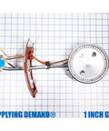 Model Specific Natural Gas Burner Assembly AM44966 for Water Heaters on 1 inch grid, side view