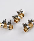 NEBBLE brass hose joiner repair kit, 3-pack, 5/8 in hose menders with stainless clamps for garden hose repair