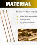 3 By 16 Inch Flexible Rear Brake Line Kit showing copper-nickel tubes and connectors, highlighting material and durability features.
