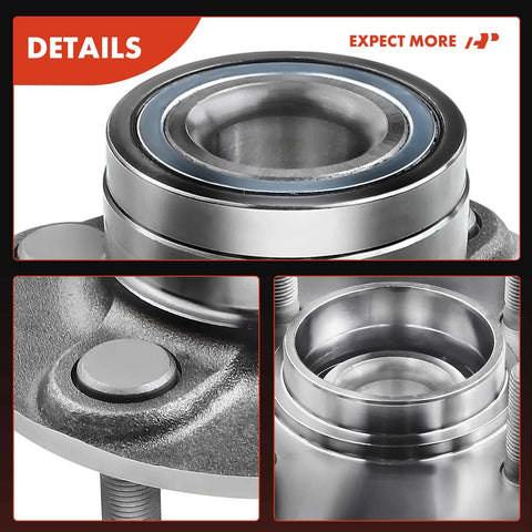 Close-up of Two Pack Rear Wheel Bearing And Hub Assembly For 4-Lug Nissan Sentra 1990-1999, NX 1991-1993, And 200SX 1995-1998