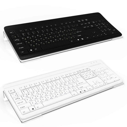 Clear Acrylic Tilted Keyboard Holder For Ergonomic Typing And Gaming On Your Desk Setup With Anti Slip Silicone Case