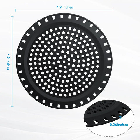 Top Tier Weighted Metal Shower Drain Hair Catcher And Bathtub Strainer Covers 4.9 inches round flat reusable filter.