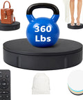 Prolee 12 Inch Electric Rotating Turntable 360 Degree Motorized Display Stand With Remote Control for showcasing products.