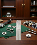 Must Have Silver Movement Stem Crown Kit For NH35 NH36 NH38 NH39 Watches Watch Repair Tools And Spare Parts Set on desk