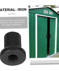 Four Pack Replacement Carbon Steel Track Spacers Set For Barn Doors And Sliding Door Hardware Heavy Duty Connector Spacers To Fix Tracks To Wall Ideal For Garage Basement Farmhouse Doors And Wall Mount Tracks shown in use with green barn door