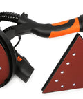 Beefy Heavy Duty 5 Amp 2 In 1 Variable Speed Drywall Sander With Dual Heads 600 To 1500 RPM, triangular and circular heads