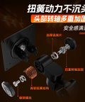 Exploded view of Top Tier Adjustable Monitor Arm With Heavy Duty Desk Clamp Base Built Like A Tank To Hold Nine Kilograms Securely.
