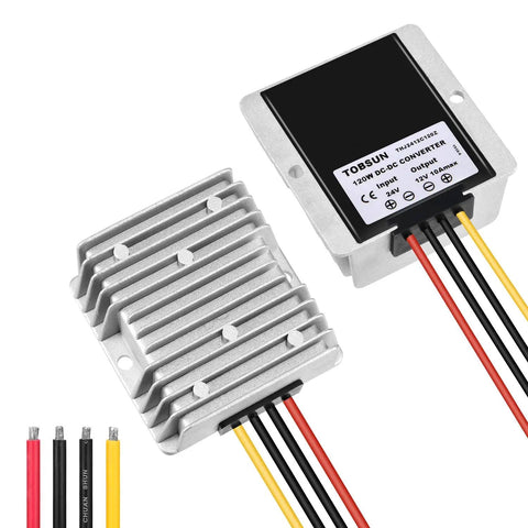 Heavy Duty DC To DC Voltage Converter Regulator Step Down From 36V Or 48V To 12V At 20 Amps 240 Watts with fin heat sink
