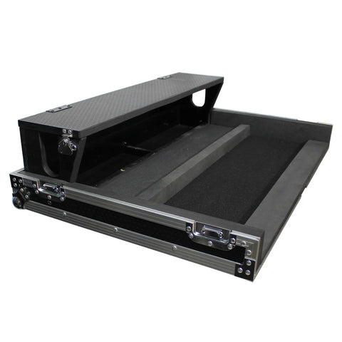 Built Tough Ata Flight Case For Allen Heath Qu 32 Digital Audio Mixer With Rigid Hard Shell Exterior And Secure Doghouse Compartment For Tour Ready Sound Crews