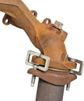 Exhaust Stud Clamp Kit For V8 And V10 Trucks Easy Inexpensive Fix To Reattach Down Pipe And Flange To Manifold Without Drilling Or Welding Includes 2 Clamps Lock Nuts Installation Guide Fits Most V10 Ford Trucks on rusty manifold