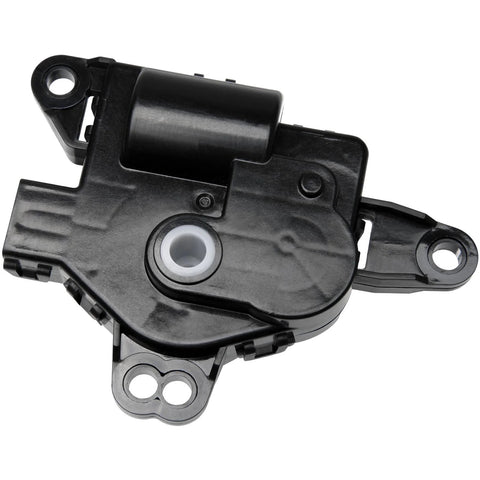 Black HVAC mode actuator for left main vent; cylindrical motor housing and mounting ears.