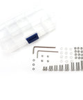 50 Piece Turntable Headshell Mounting Hardware Kit Stainless Steel Hex Socket Head Screws Bolts Nuts Washers And Wrenches In A Mixed Box Case Color Silver For Phonograph Parts Ready To Install
