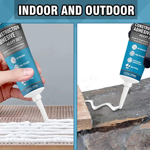 Heavy Duty Construction Adhesive For Concrete, Tile, Stone, Wood And More, Super Strong Cement Glue In A 7.4 Ounce Squeeze Tube used on surfaces
