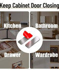 Eight Pack Ultra Thin Magnetic Cabinet Door Catches With Strong Hold, Adhesive Mount, Stainless Steel for Cabinets and Cupboards