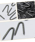 U Shaped Garden Stakes And Fixing Nails Set For Fences And Ground Anchors Pro Grade 100 Piece U Nails For Easy Garden Projects