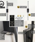 Easy Peasy Peel And Stick No Drill Setup Sleek Rechargeable Wireless Wall Sconces Set Of Two Dimmable Touch Controls Battery Powered LED Lighting For Modern Home Vibes. Metal lamp with remote control, dimmable brightness and adjustable color temperature.