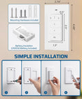 Wireless Remote Light Switch Kit For Lamps And Fixtures No Wiring Needed 100 Ft Range installation guide with controller and screws.