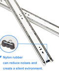 22 Inch Full Extension Drawer Slides Side Mount Ball Bearing 10 Pairs with Screws, beefy 100 lb load capacity, zinc plated steel.