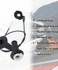 Throttle Cable Kit With Twist Throttle And 47 Inch Cables for 22mm Handlebars Universal Motorcycle ATV 110cc to 250cc