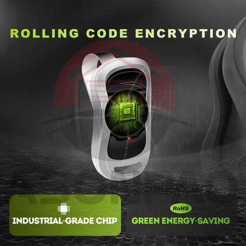 Two Pack G3T R Garage Door Remote Replacements For Genie And Overhead Door Openers, rolling code encryption in use