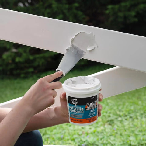 Weatherproof Patching Compound 16oz White For Drywall And Masonry Repairs, DIY Patch Kit For Indoor And Outdoor Leaks, Easy To Use, Durable Waterproof Sealant For Roofs And Basements