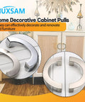 3.75 Inch C-C Furniture Pull Handles Semi Circular Half Circle Cabinet Wardrobe Door Drawer Pulls With Mounting Screws Two Pack