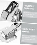 Angoily 2pc silver screw hydraulic cabinet hinges with mounting plate for kitchen cabinets and wardrobes