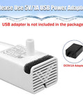 Replacement Submersible Pump For Stainless Steel Cat Water Fountains JY-830 Ultra Quiet Pet Fountain Motor with USB adapter note