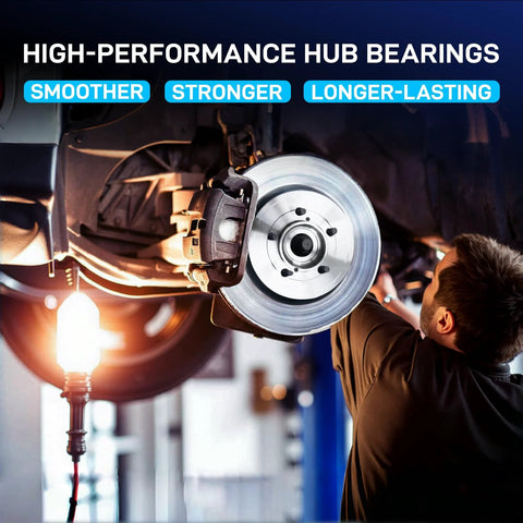 Mechanic installing Front Wheel Hub And Bearing Assembly 513296 Replacement For 2007 2018 Altima 2009 2021 Maxima
