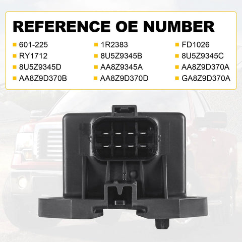Front view of Ford Fuel Pump Relay Module Replacement for Ford E150 E250 E350 E450 Edge Escape Expedition F150 F250 F350 F450 F53