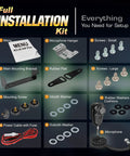 RCI-39VHP Plus 10 Meter Amateur Radio installation kit components including microphone and mounting hardware.