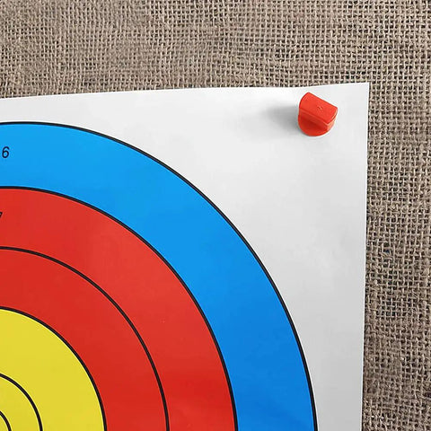 Red 6.6 Cm Target Nails Pins 10 Pack Durable Archery Paper Target Fixers for Shooting and Hunting Easy Grip Secure Hold for Target Papers