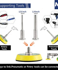 2 Inch Sanding Disc Kit For Die Grinder And Drill with 1/8 and 1/4 inch shank pad holders for rotary and pneumatic tools.