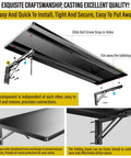 Heavy Duty Steel Folding Storage Shelf Rack Two Pack Adjustable Rail Type Wall Mount Shelves For Garage Kitchen Workshop Black Finish With Folding Panels showing installation components and folded panels