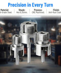 Get Your Pipe Threading On With This 3-Piece Internal And External Threader Kit, high-grade steel tapping dies with anti-rust finish.