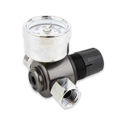 HVLP Spray Gun Air Regulator With Pressure Gauge And Diaphragm Control 0 to 150 PSI locking adjustment knob, aluminum housing